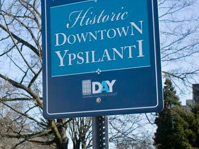 Ypsilanti, MI sign